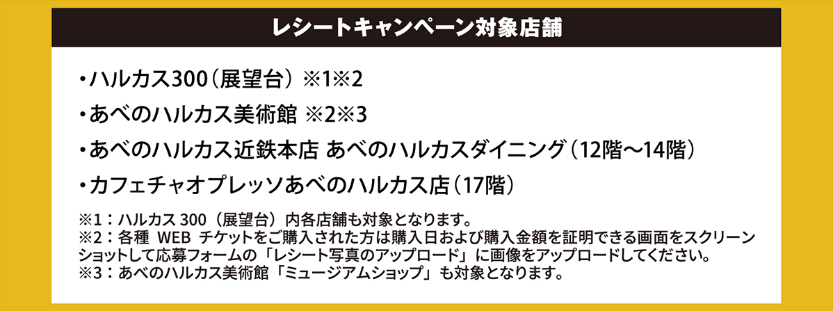 レシートキャンペーン対象店舗