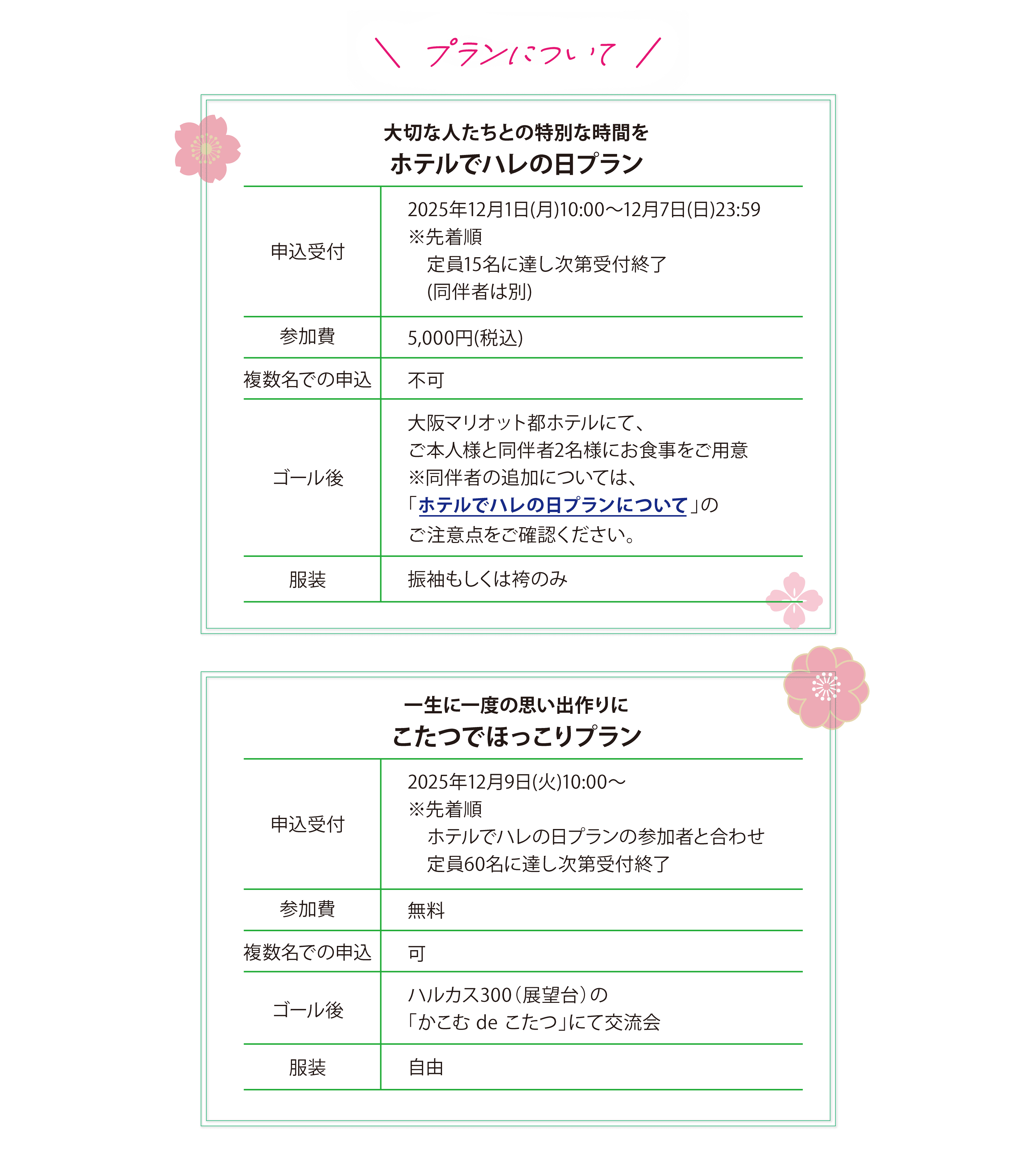 プランについて