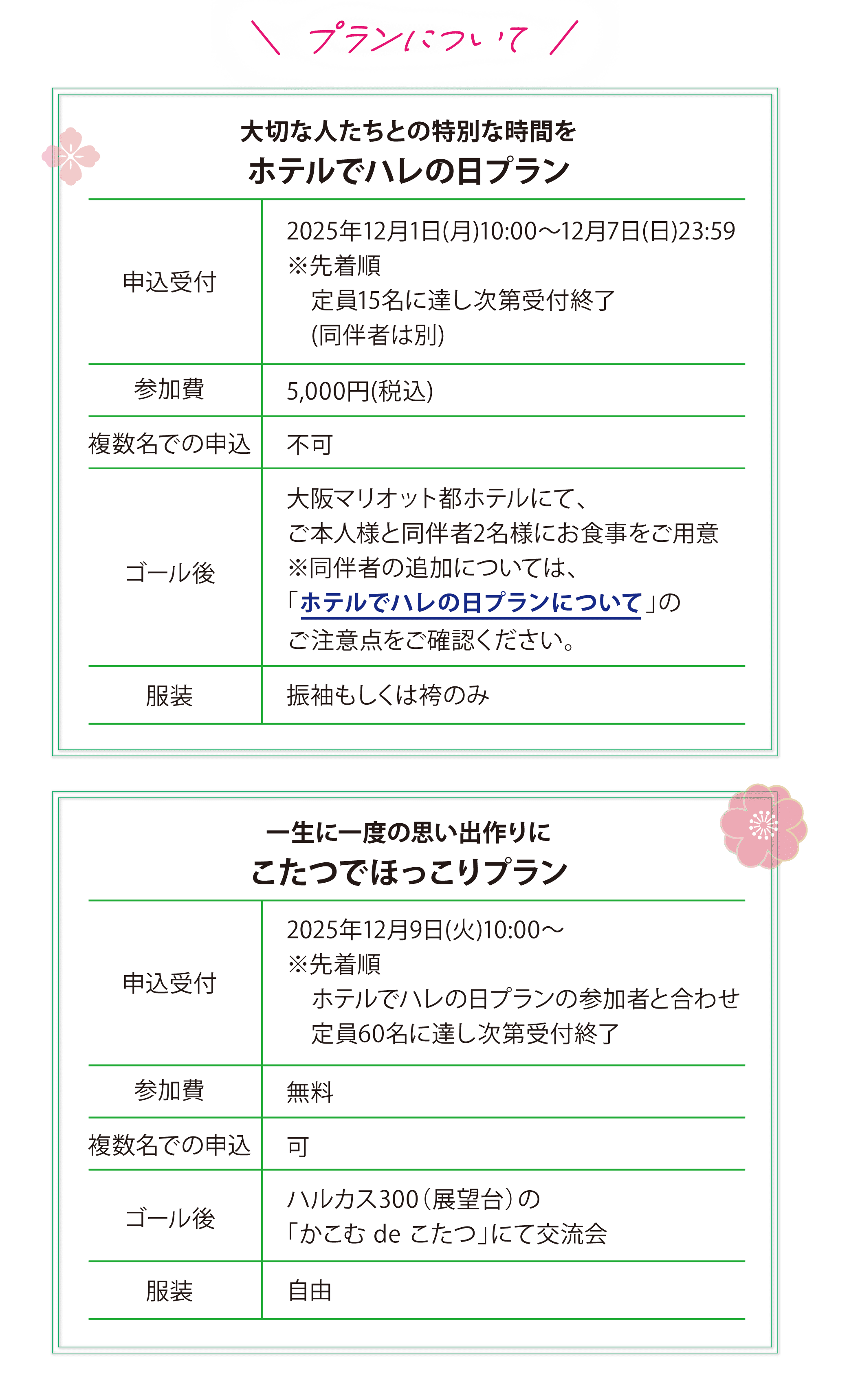 プランについて